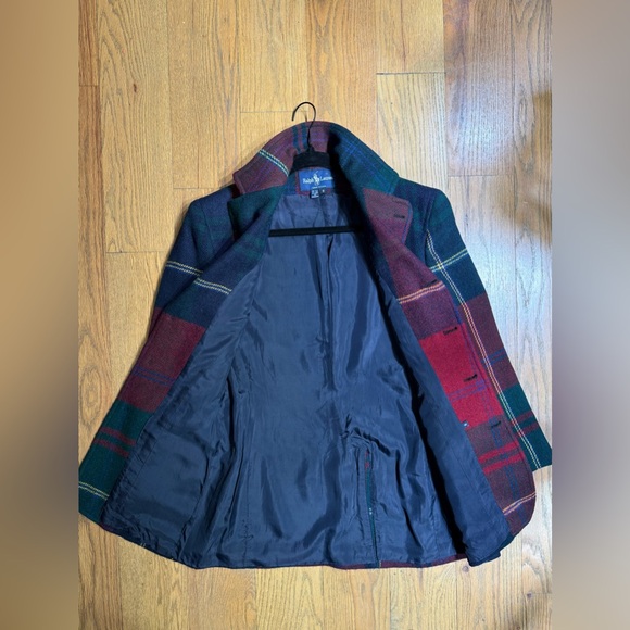 Vintage Ralph Lauren 100% Wool Tartan Plaid Blazer Union Made 90s - Picture 8 of 12